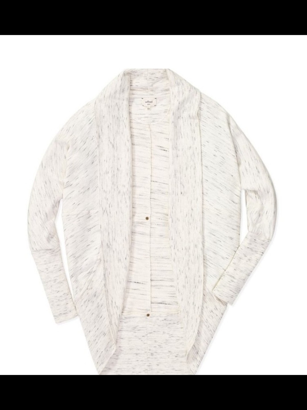 Wilfred Cream Marled Open-Front Cardigan